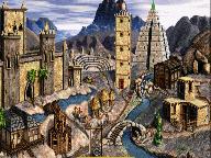 Город варваров выглядит грубее, примитивнее и суровее. Это не изящный замок, а укреплённое поселение воинов: частоколы, деревянные постройки, грубые башни, арены, шатры, хижины и тренировочные площадки.