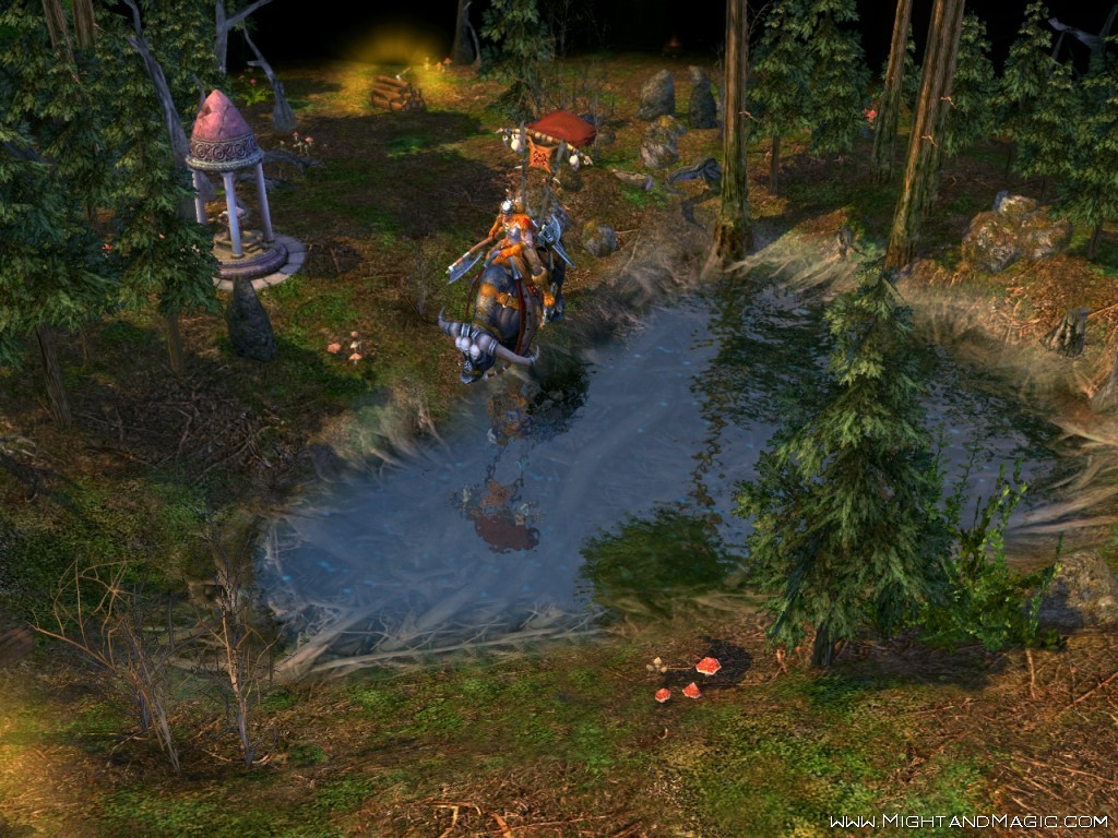 Герой Орков из 2-ого аддона к Heroes of Might and Magic V: Повелители Орды на стратегической карте.